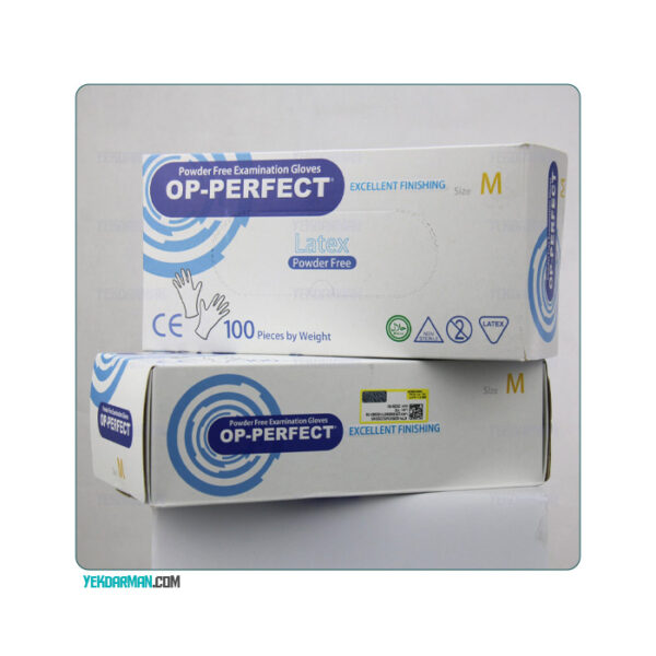 دستکش لاتکس بدون پودر اوپی پرفکت حریر مدل OP-Perfect Excellent Finishing - تصویر 2